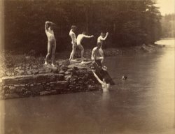 Eakins's Students at The The Swimming Hole by Eadweard J. Muybridge