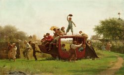 The Old Stagecoach by Eastman Johnson