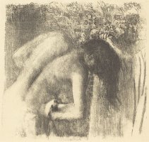 After The Bath (la Sortie Du Bain (grand Planche)) by Edgar Degas