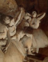 Ballet Rehearsal On Stage by Edgar Degas