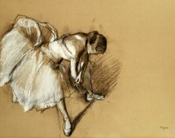 Dancer Adjusting Her Shoe by Edgar Degas