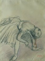 Dancer Fixing Her Slipper by Edgar Degas