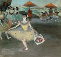 Dancer with Bouquet, Curtseying by Edgar Degas