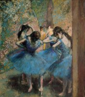 Dancers in blue by Edgar Degas
