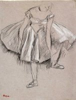 Danseuse Rajustant Son Chausson by Edgar Degas