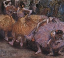 Four Ballerinas Resting by Edgar Degas