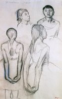 Four Studies of Dancers by Edgar Degas