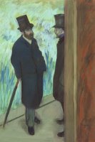 Friends at The Theatre, Ludovic Halevy (1834 1908) And Albert Cave (1832 1910) by Edgar Degas