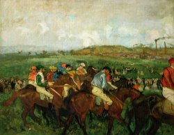 Gentlemen Race. Before The Departure by Edgar Degas