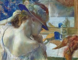 In Front of the Mirror by Edgar Degas