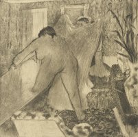 Leaving The Bath (la Sortie Du Bain) by Edgar Degas