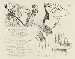 Program for The Soiree Artistique (programme De La Soiree Des Anciens Eleves Du Lycee De Nantes) by Edgar Degas