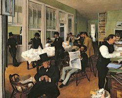 The Cotton Exchange by Edgar Degas