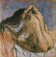Woman Combing her Hair by Edgar Degas