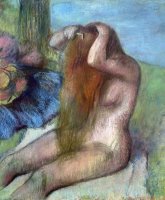 Woman doing her Hair by Edgar Degas