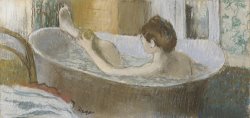 Woman in Her Bath, Sponging Her Leg by Edgar Degas