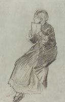Woman Reading a Book by Edgar Degas