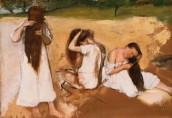 Women Combing Their Hair by Edgar Degas