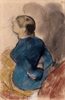 Young Woman in Blue by Edgar Degas