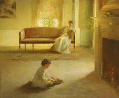 Interior with Mother and Child by Edmund Charles Tarbell
