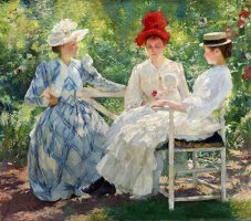 Three Sisters— a Study in June Sunlight by Edmund Charles Tarbell