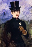 Portrait Of Horsewoman by Edouard Manet