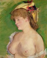 The Blonde with Bare Breasts by Edouard Manet
