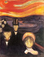 Anxiety 1894 by Edvard Munch