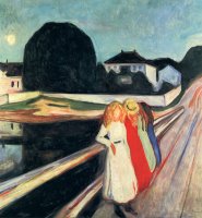 Four Girls on a Bridge by Edvard Munch