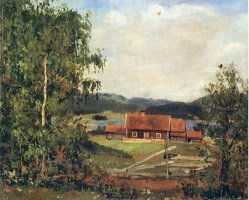 Landscape Maridalen by Oslo 1881 by Edvard Munch