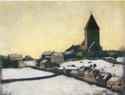 Old Aker Church 1881 by Edvard Munch