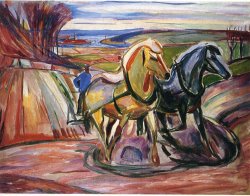 Spring Plowing 1916 by Edvard Munch