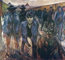 Workers on Their Way Home 1915 by Edvard Munch