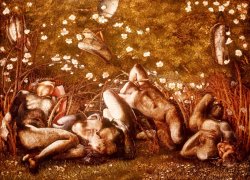 Study for 'the Sleeping Knights' by Edward Burne Jones