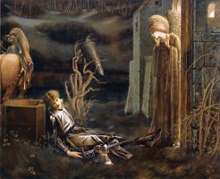 The Dream of Launcelot at The Chapel of The San Graal by Edward Burne Jones