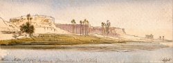 Between Dendour And Kalabshe by Edward Lear