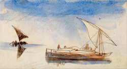 Boats on The Nile 3 by Edward Lear