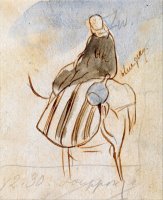 Egpytian Man on Camel by Edward Lear