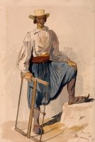 Greek Woodcutter, June 13 , 56 by Edward Lear
