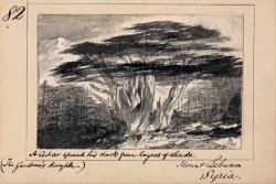 Illustration to Tennyson's The Gardener's Daughter Mount Lebanon, Syria by Edward Lear