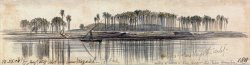 Near Negadeh, 12 30 Pm, 17 January 1867 (188) by Edward Lear
