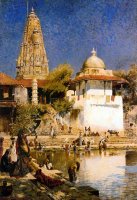 The Temple And Tank of Walkeschwar at Bombay by Edwin Lord Weeks