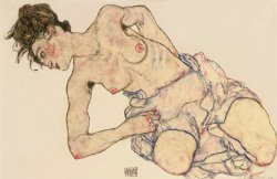 Kneider weiblicher halbakt by Egon Schiele