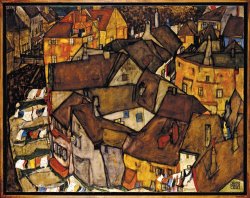 Krumau Crescent of Houses (the Small City V) by Egon Schiele