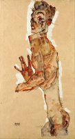 Self Portrait with Splayed Fingers by Egon Schiele