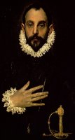 Gentleman With His Hand On His Chest by El Greco Domenico Theotocopuli