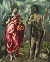 St John The Evangelist And St John The Baptist by El Greco Domenico Theotocopuli