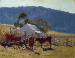 Milking Time (araluen Valley) by Elioth Gruner