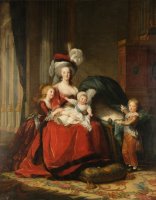 Marie Antoinette De Lorraine Habsbourg, Queen of France, And Her Children by Elisabeth Louise Vigee Lebrun