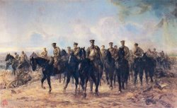 In The Retreat From Mons, The Royal Horse Guards by Elizabeth Thompson